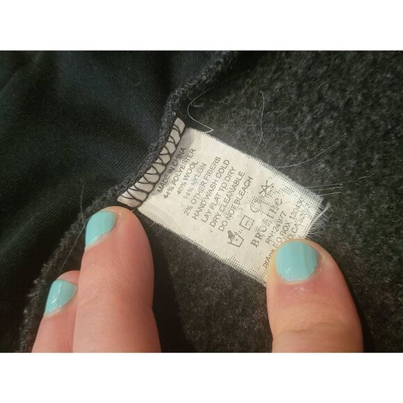 Prana Zip Sweater Men's Large Grey Ribbed Knit Wool Blend Cardigan Barclay - Picture 5 of 6